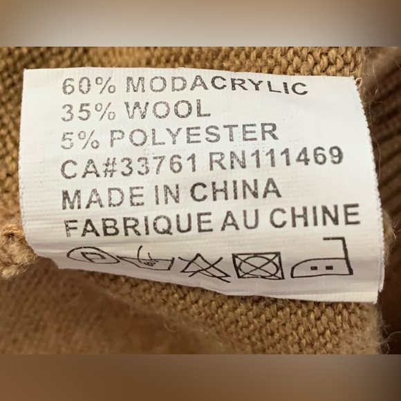 Vintage Platinum Mode Men’s Striped Faux Suede Patchwork Sweater XXL - Picture 8 of 8